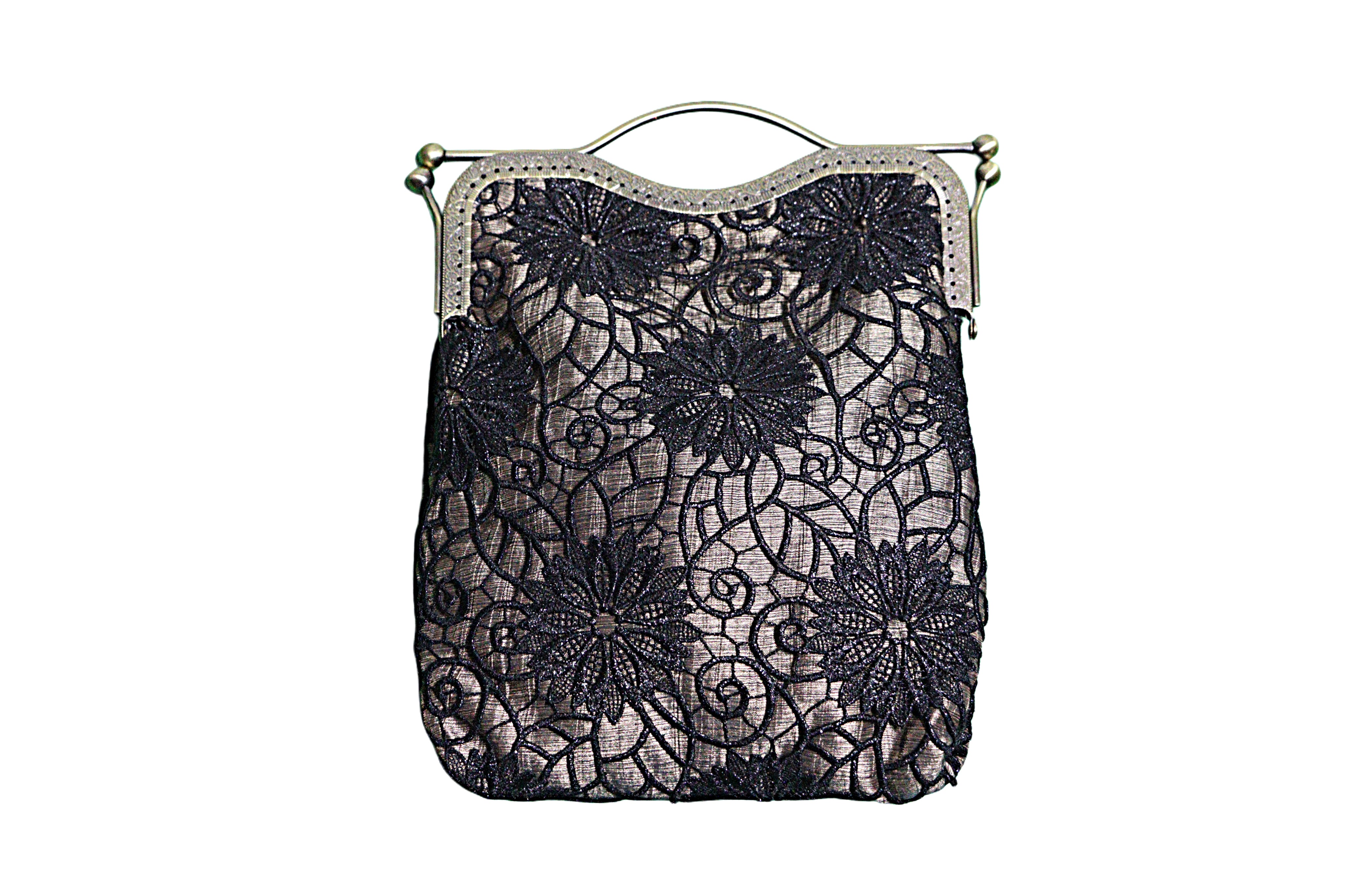 Black Floral Lace Handbag from the Atatürk Movie Collection