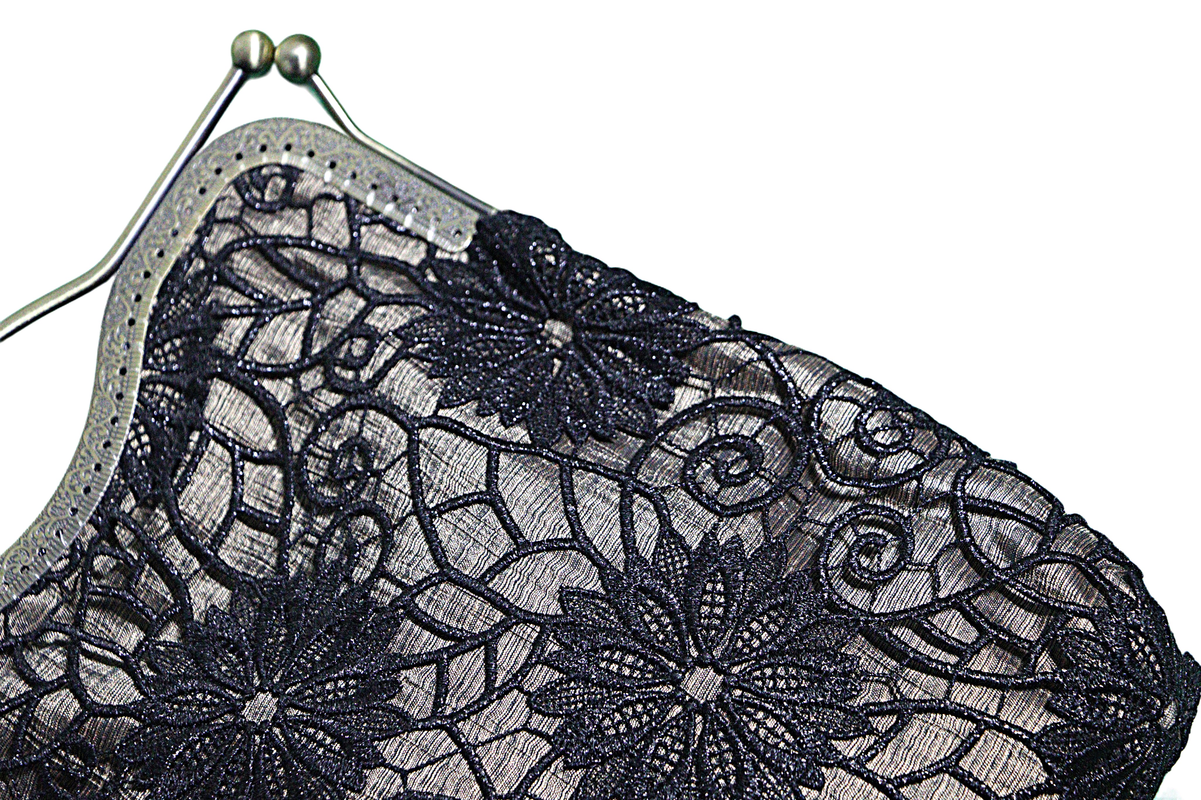 Black Floral Lace Handbag from the Atatürk Movie Collection