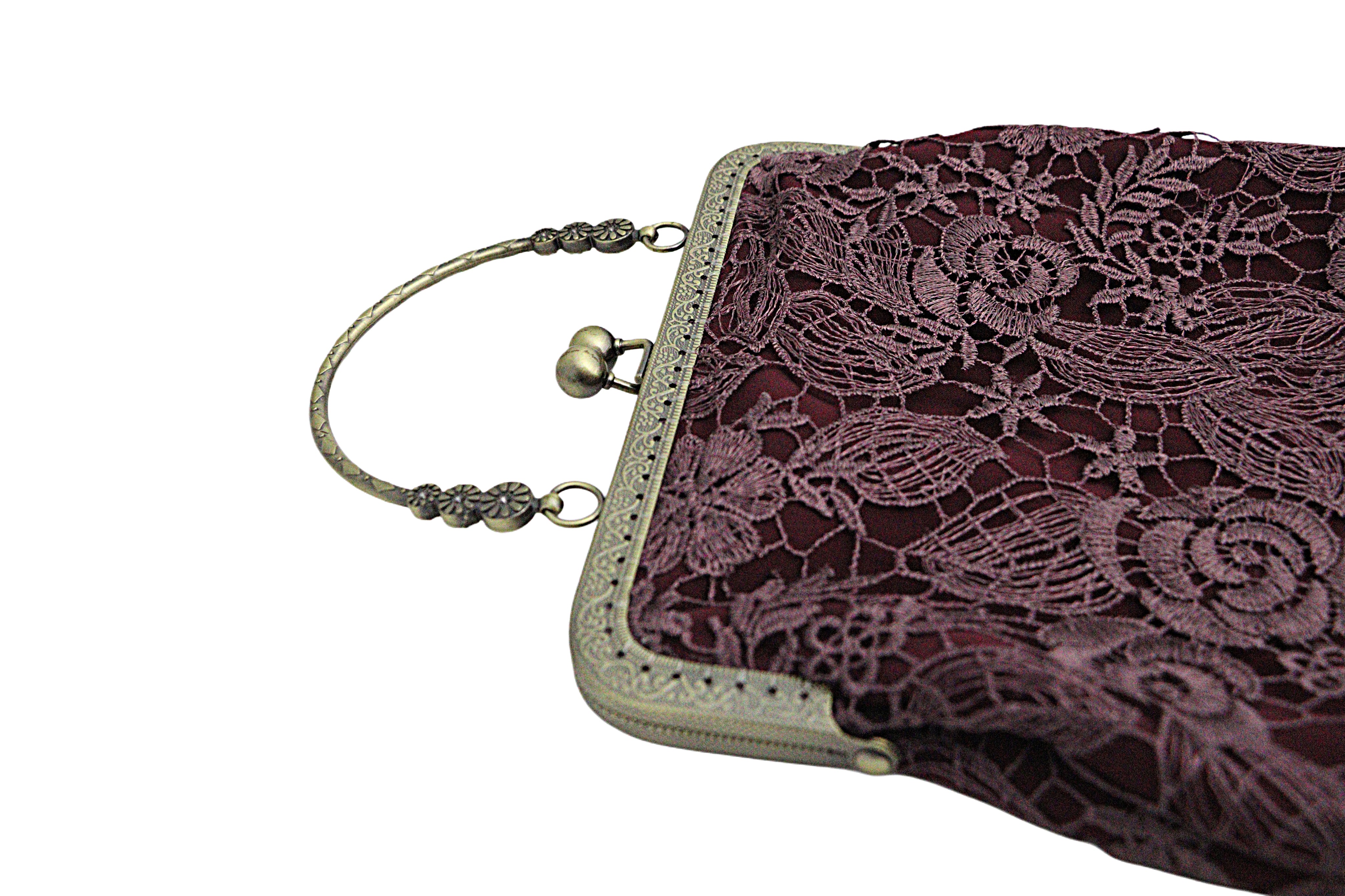 Burgundy Lace Handbag from the Atatürk Movie Collection