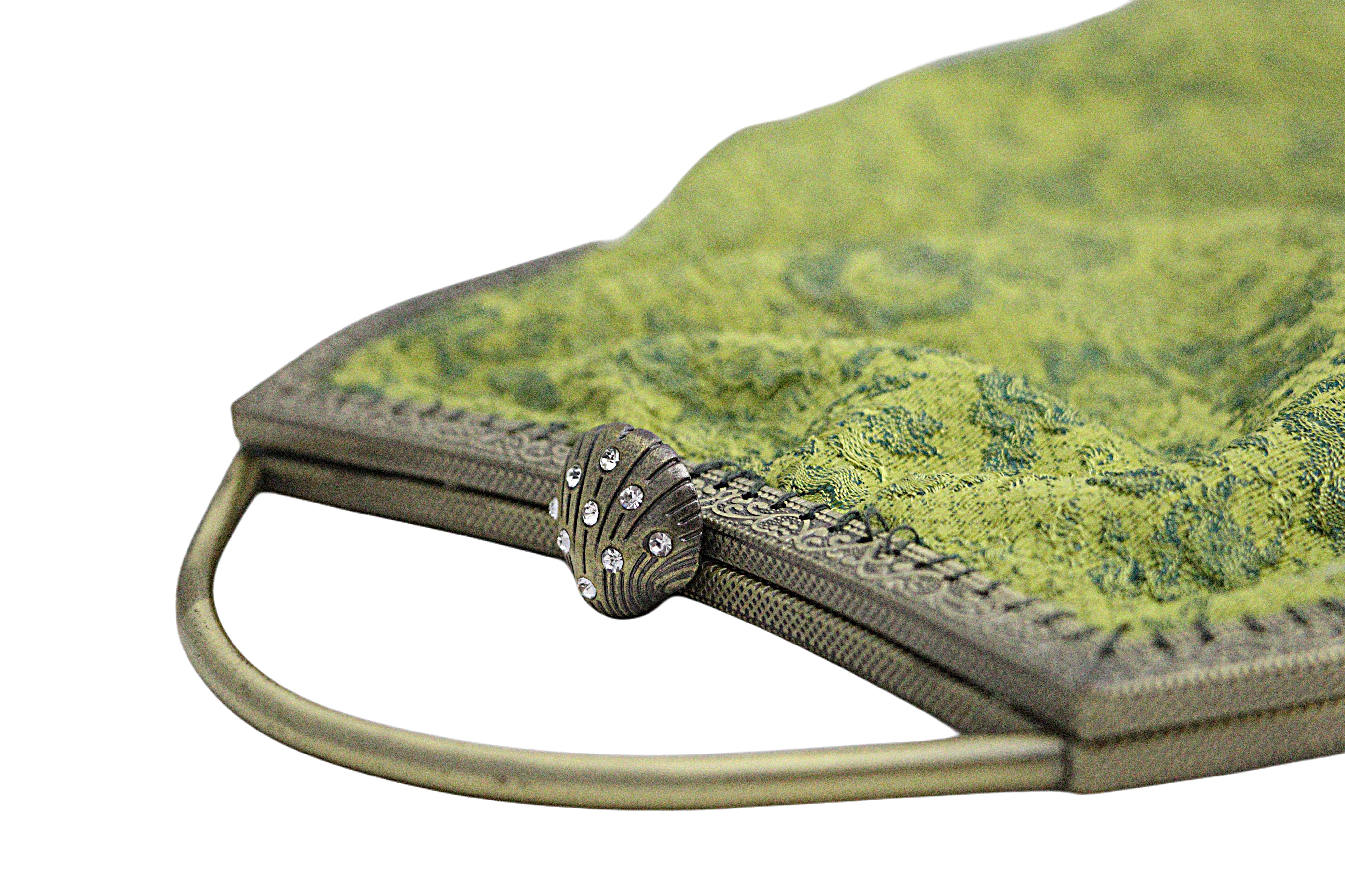 Green Textured Fabric Handbag from the Atatürk Movie Collection