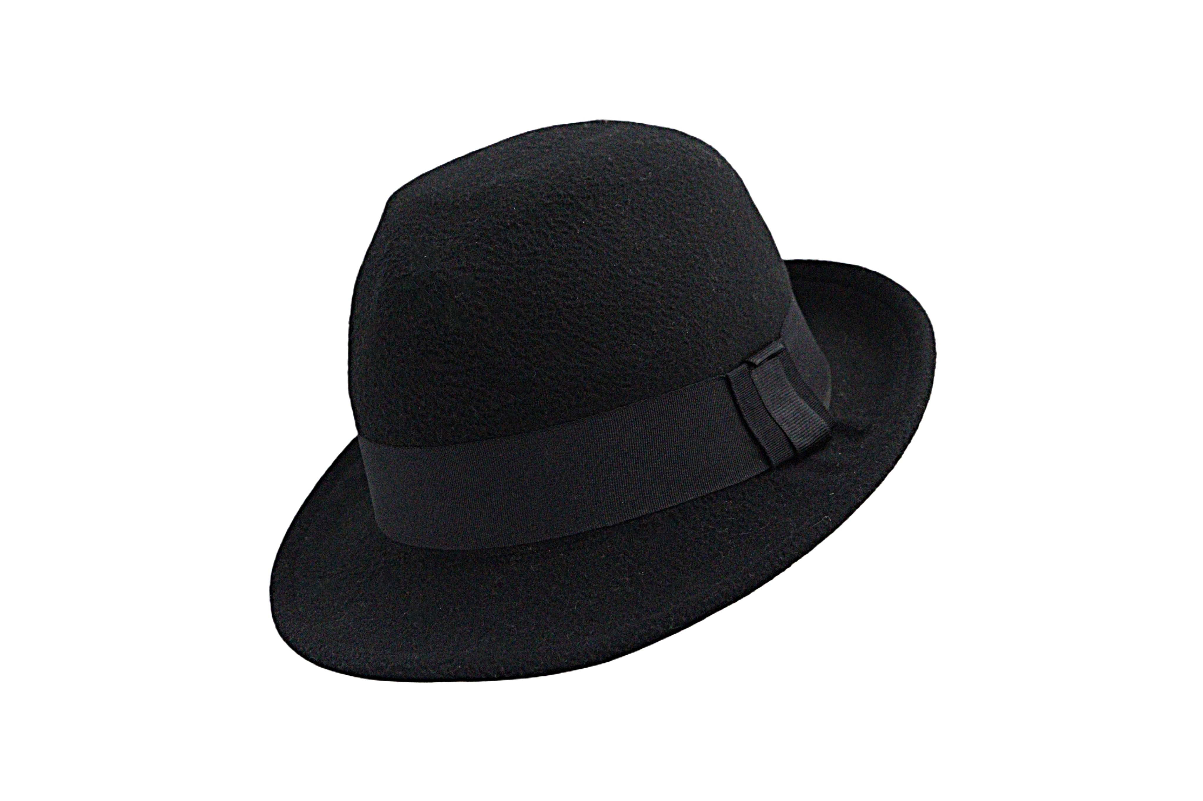 Sleek Black Fedora – Vintage Sophistication