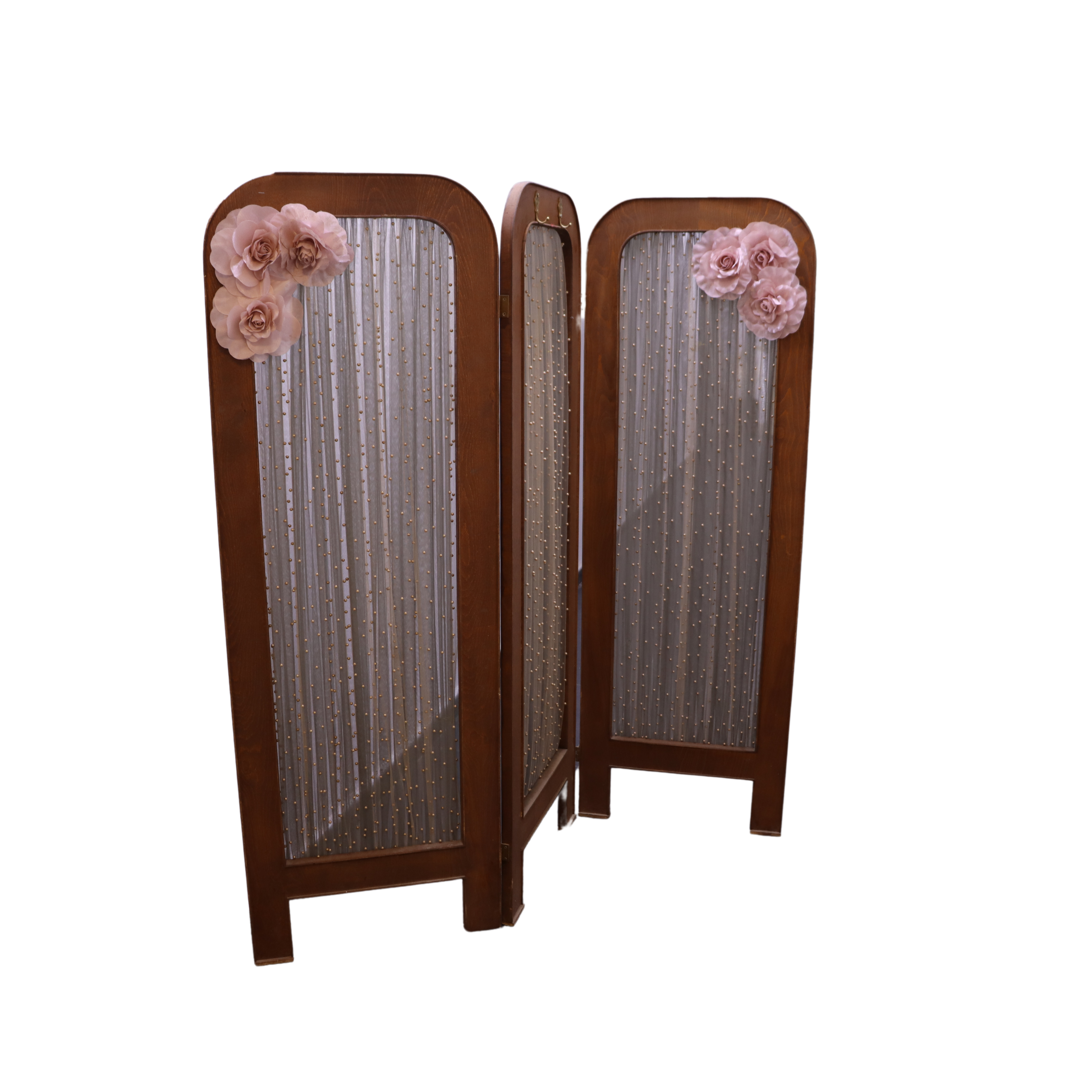 Elegant Folding Room Divider with Floral Accents from the Atatürk Film Collection
