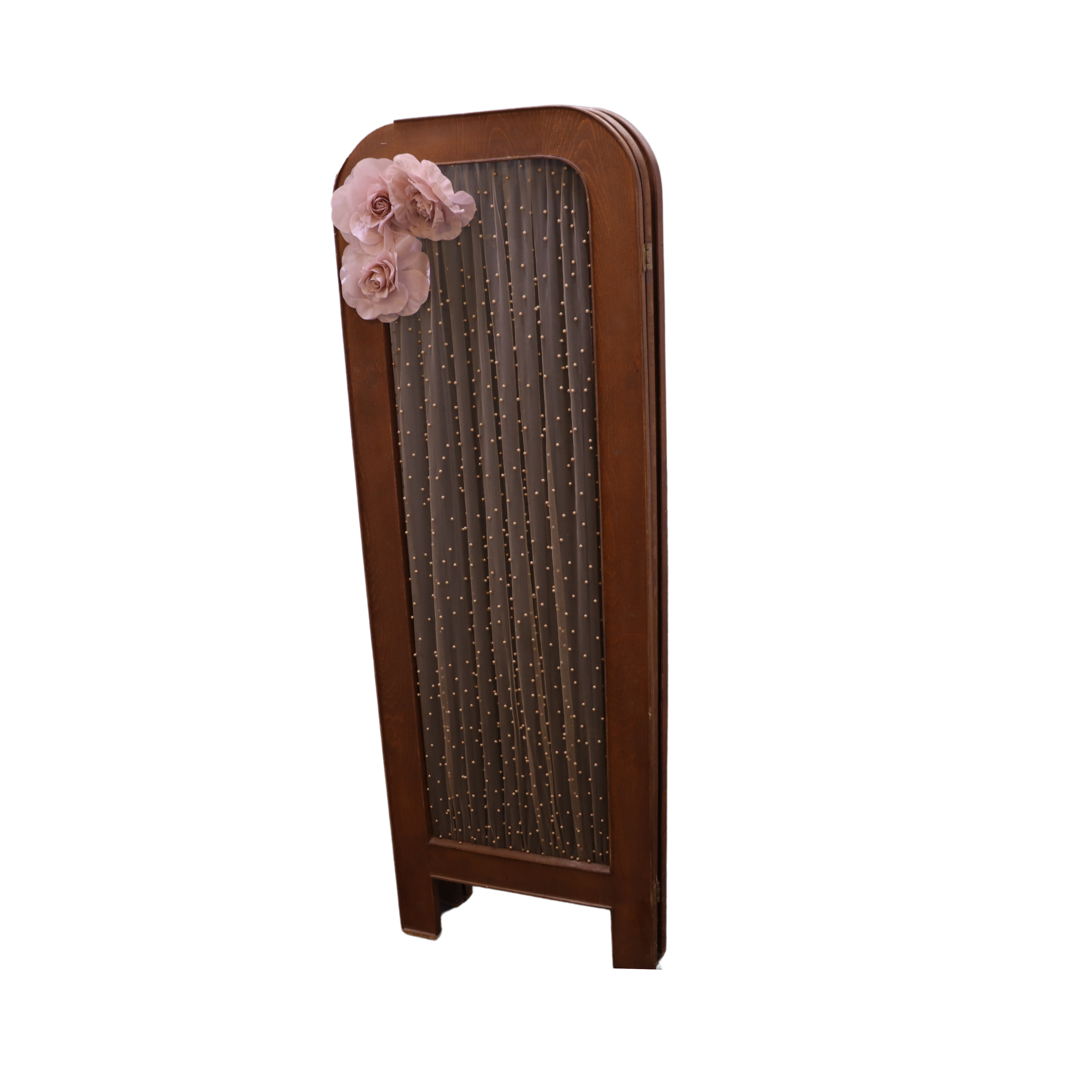 Elegant Folding Room Divider with Floral Accents from the Atatürk Film Collection