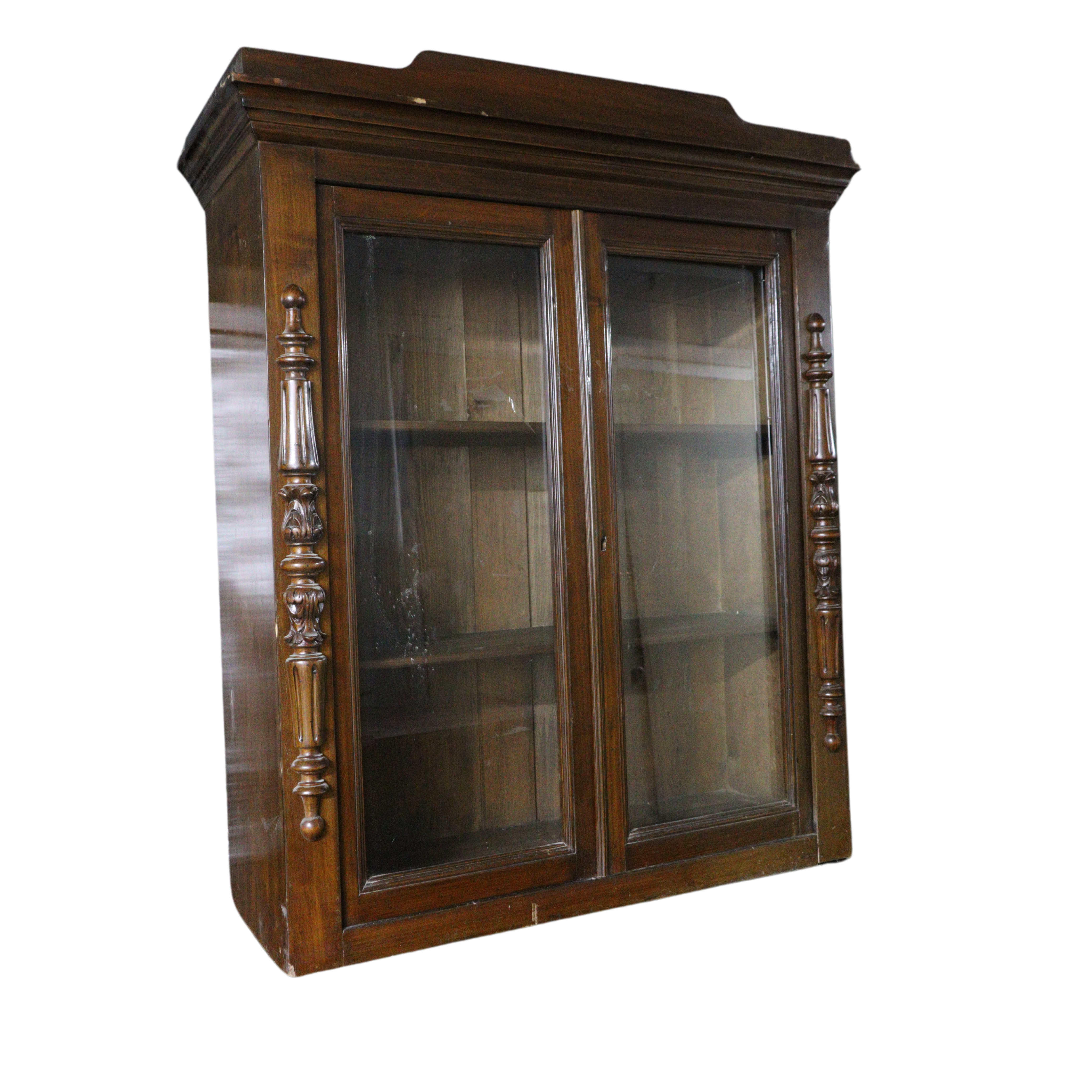 Classic Glass-Front Wooden Display Cabinet from the Atatürk Film Collection