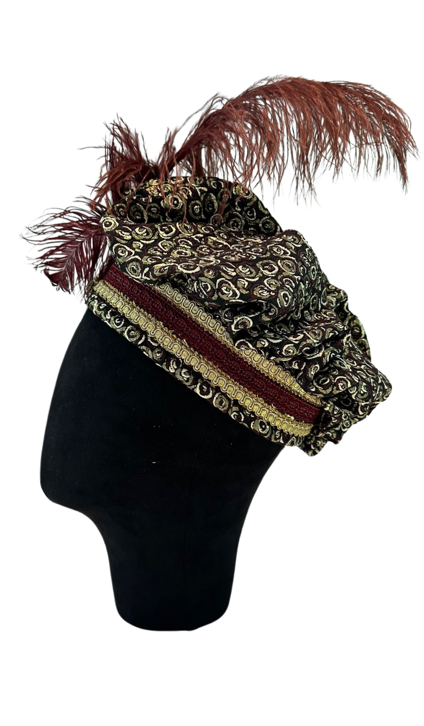 Ornate Feathered Headdress – Vintage Elegance