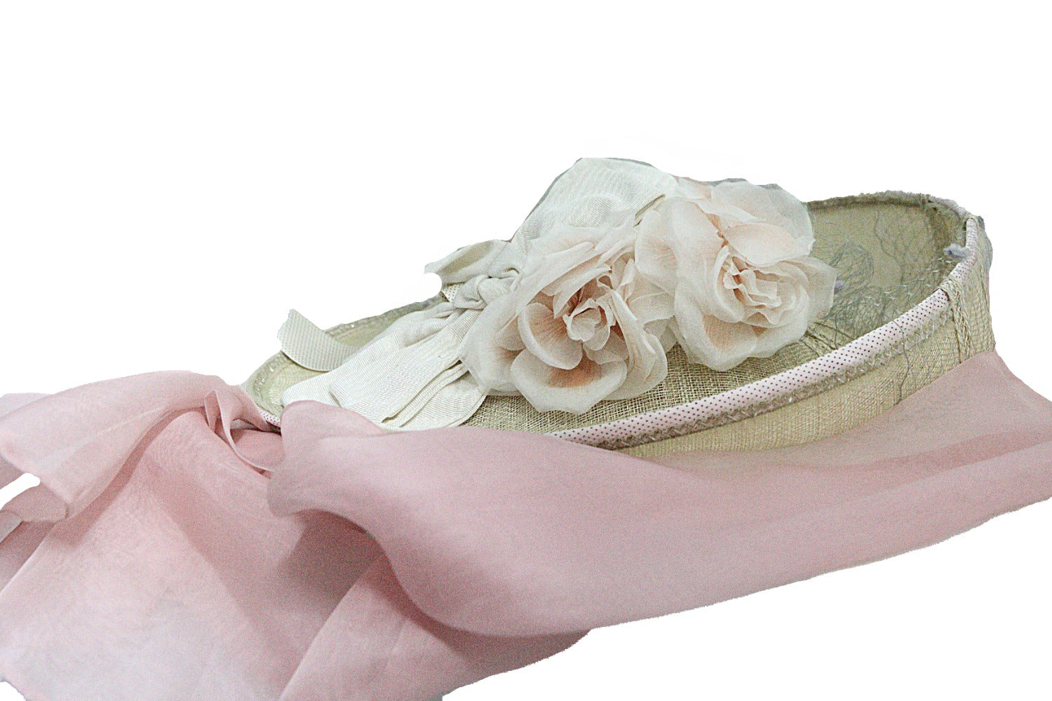 Graceful Vintage Wide-Brim Hat with Scarf – Timeless Elegance