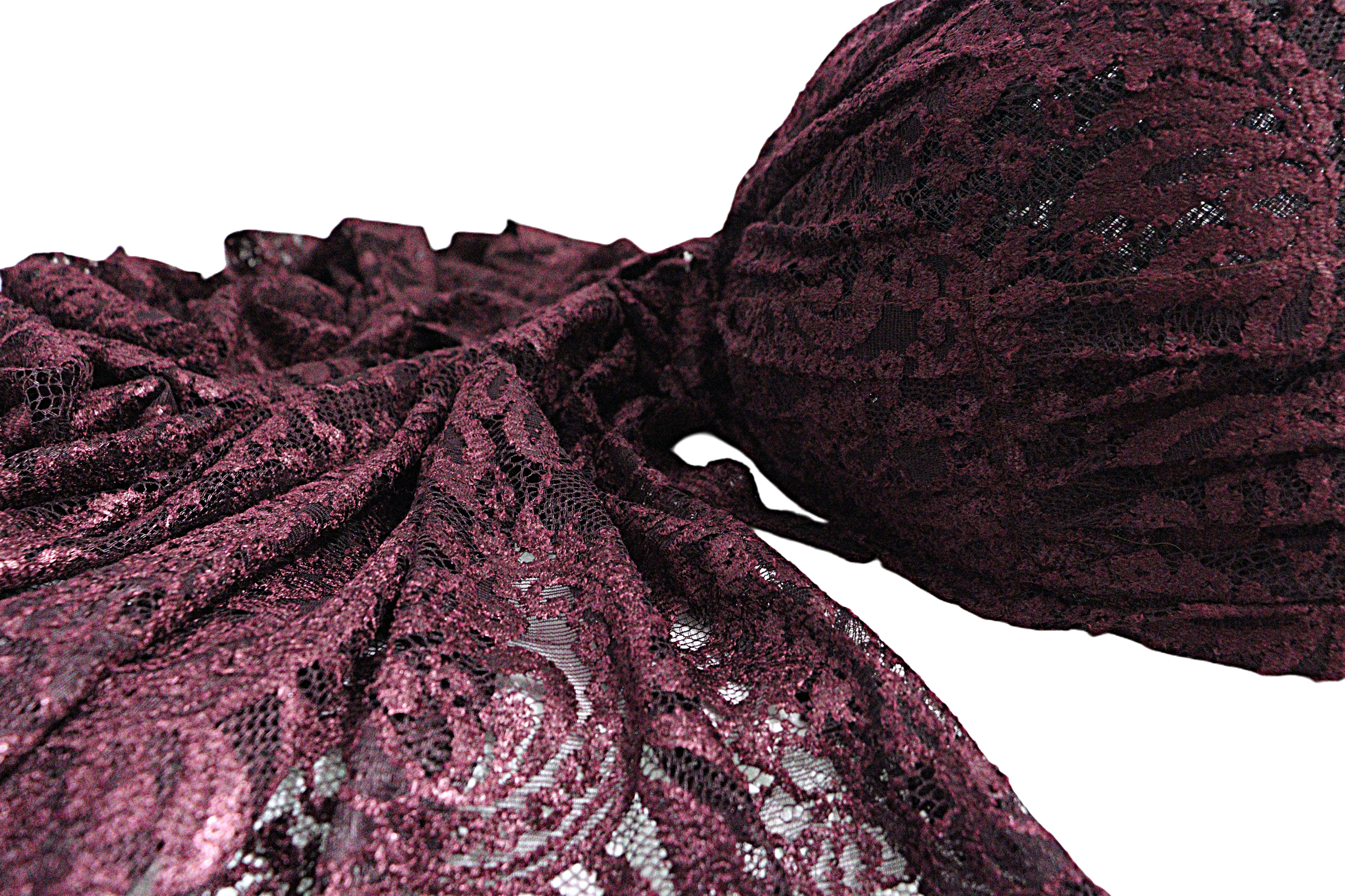 Elegant Maroon Lace Wrap Hat from the Atatürk Film Wardrobe