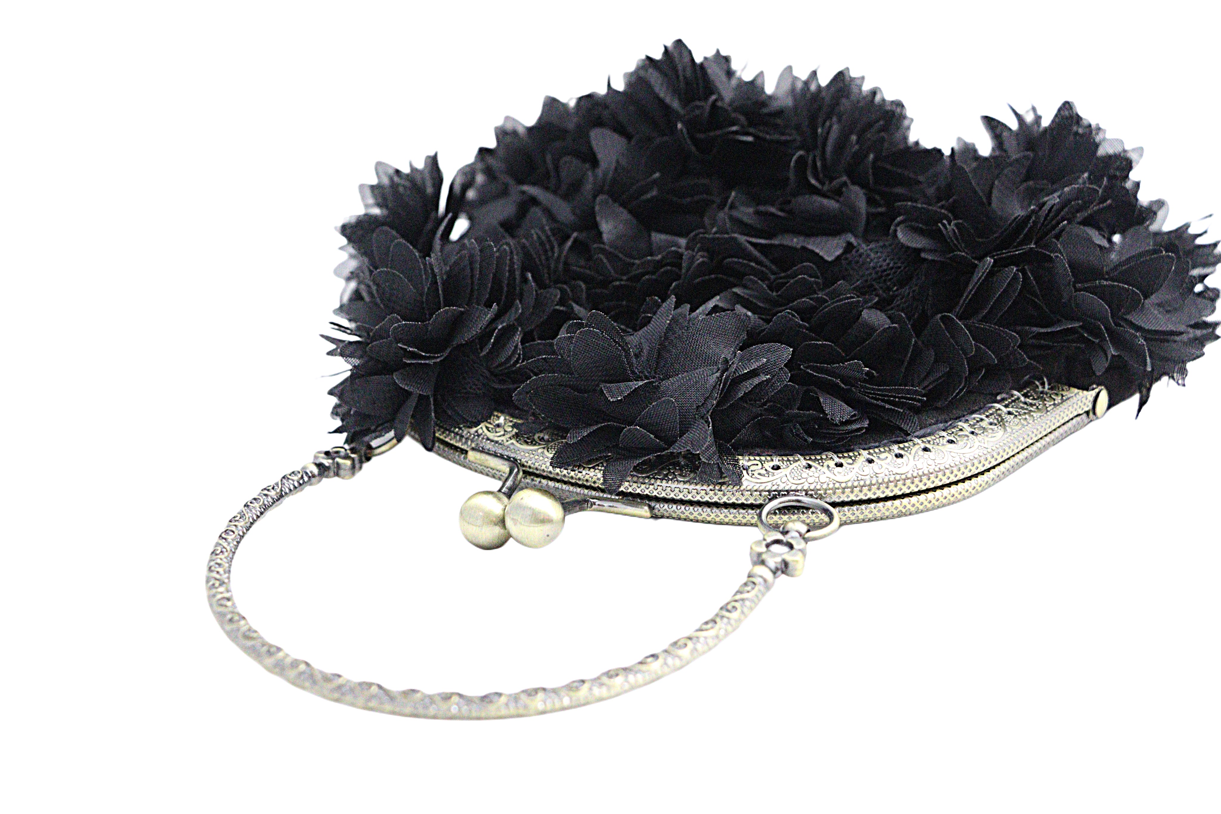 Black Floral Handle Bag from the Atatürk Movie Collection