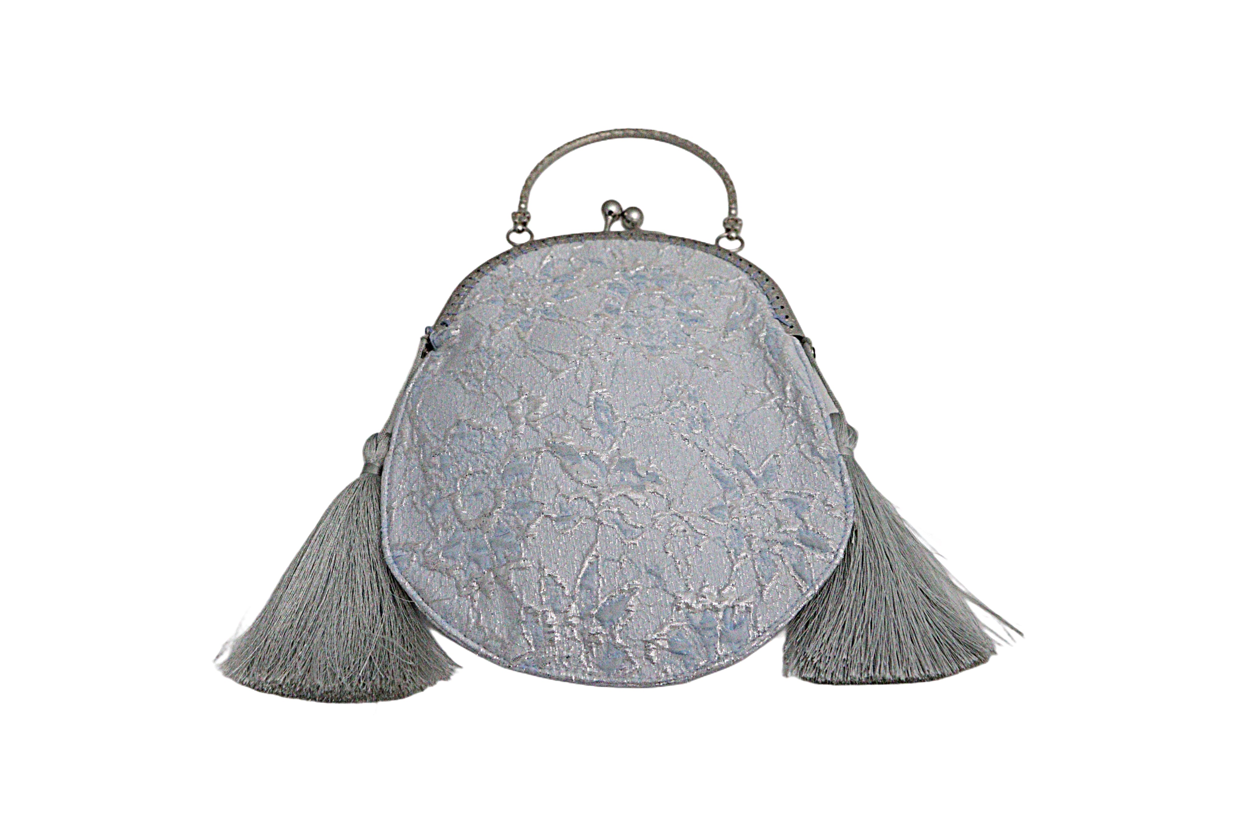 Pale Blue Floral Lace Handbag with Tassels from the Atatürk Movie Collection