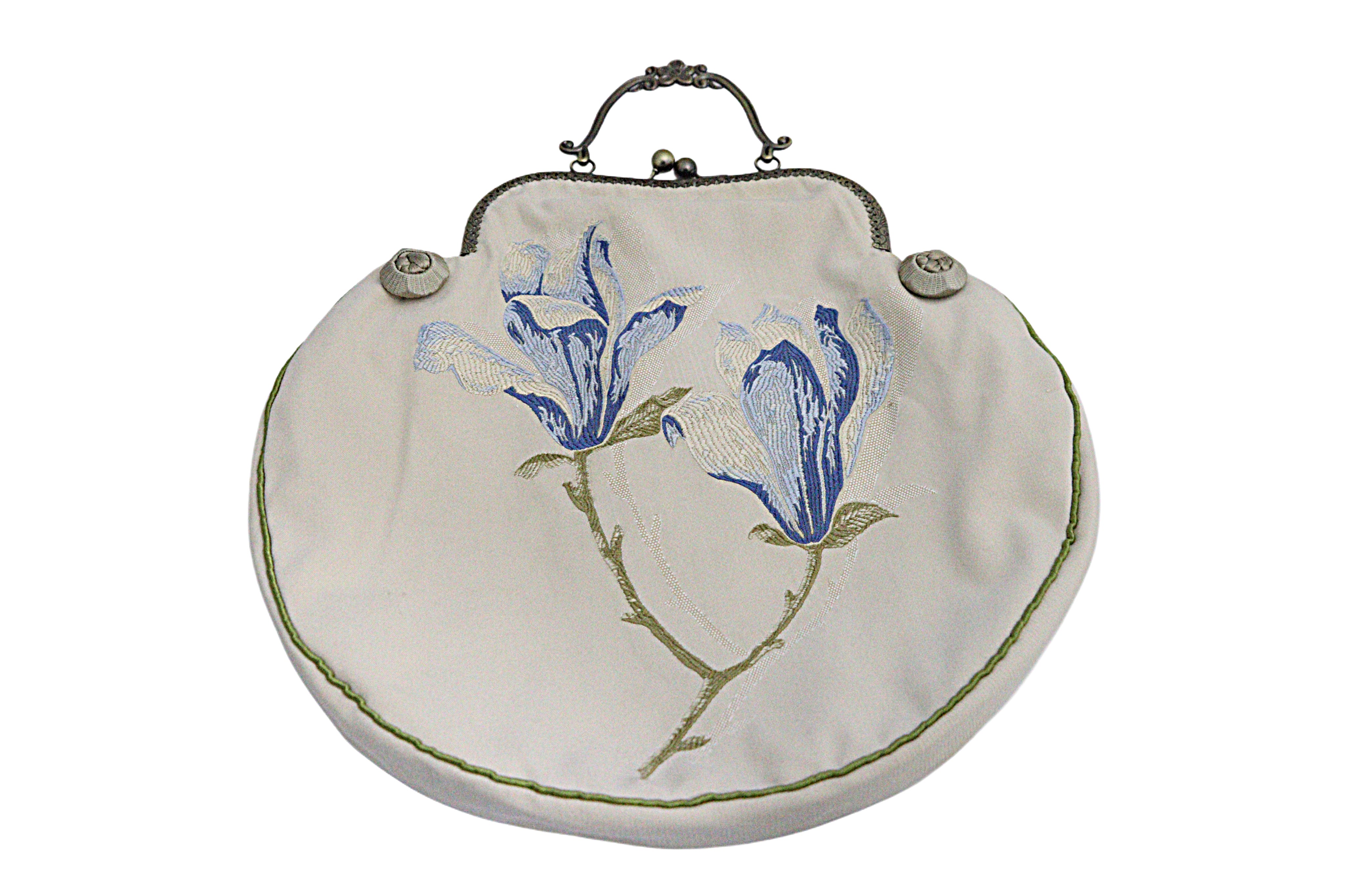 White Floral Embroidered Handbag from the Atatürk Movie Collection